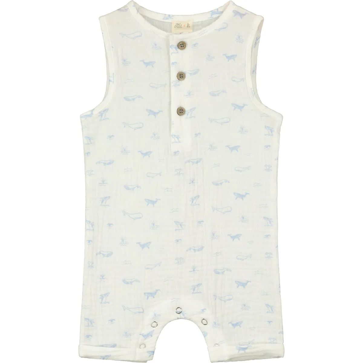 Arlo Romper in White Whales