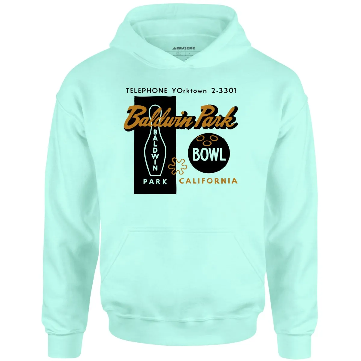 Baldwin Park Bowl - Baldwin Park, CA - Vintage Bowling Alley - Unisex Hoodie