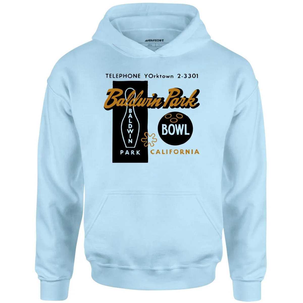 Baldwin Park Bowl - Baldwin Park, CA - Vintage Bowling Alley - Unisex Hoodie