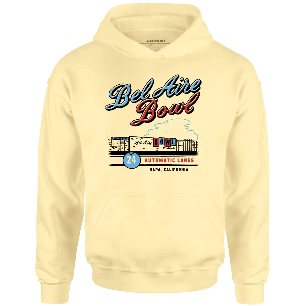 Bel Aire Bowl - Napa, CA - Vintage Bowling Alley - Unisex Hoodie