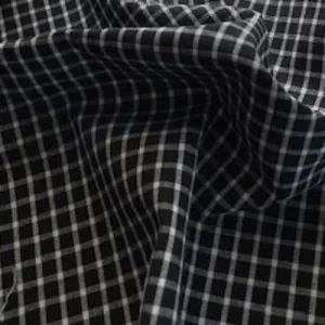 Black/White | Mini Plaid Shirting Woven Fabric - SKU 7040 #U19