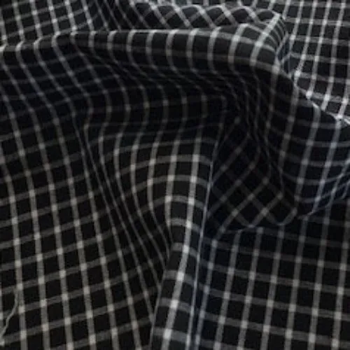 Black/White | Mini Plaid Shirting Woven Fabric - SKU 7040 #U19