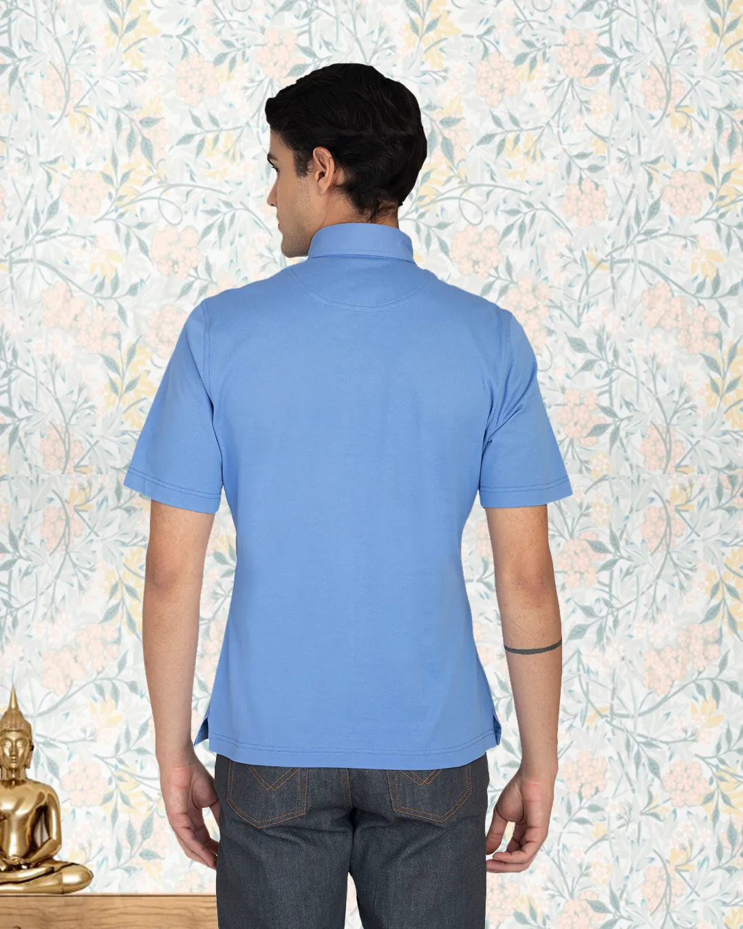 Blue Soft Polo T-Shirt