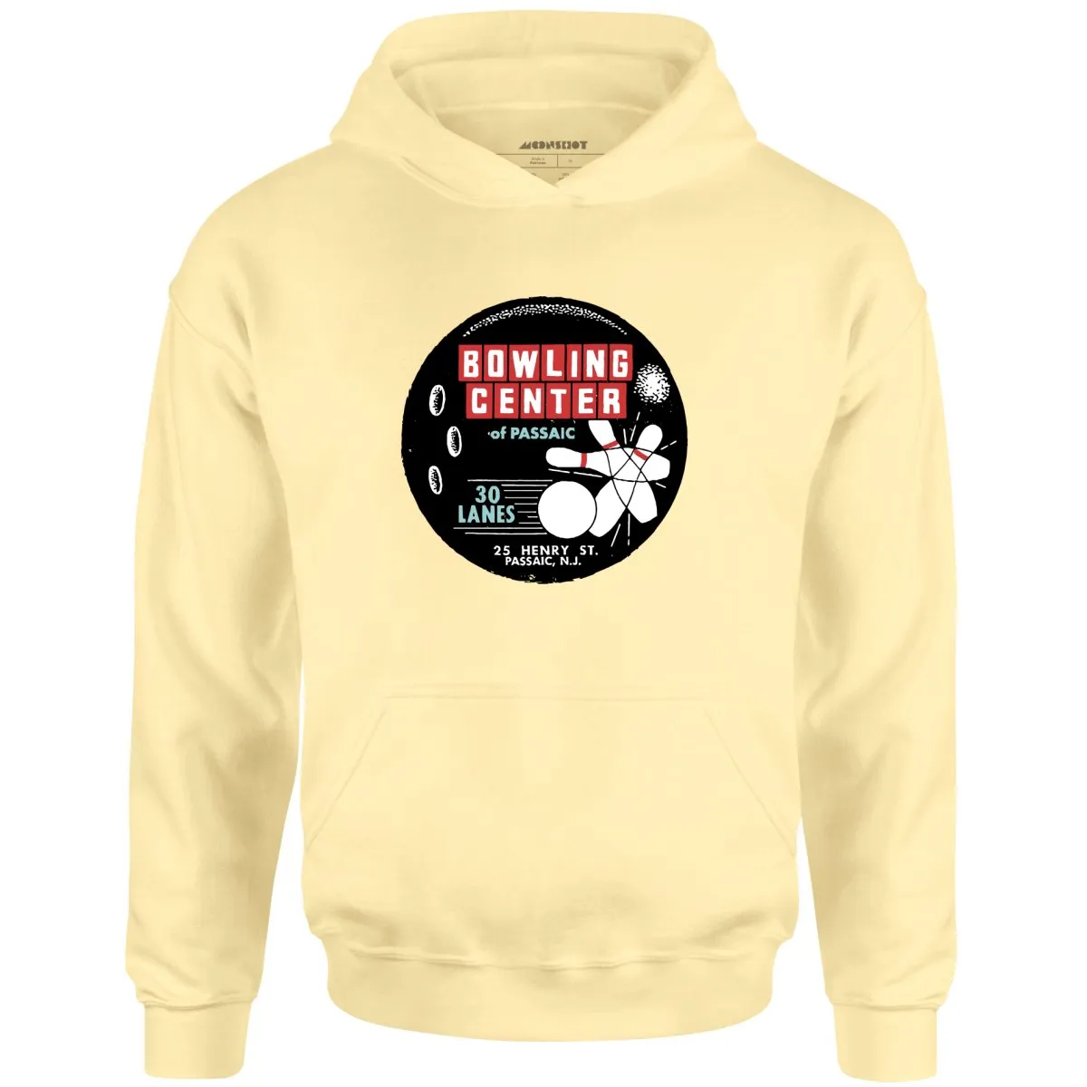 Bowling Center of Passaic - Passaic, NJ - Vintage Bowling Alley - Unisex Hoodie