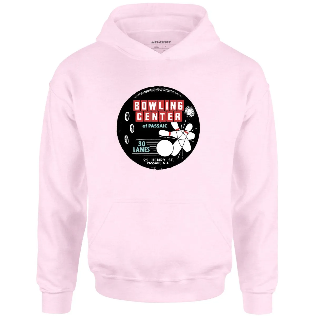 Bowling Center of Passaic - Passaic, NJ - Vintage Bowling Alley - Unisex Hoodie