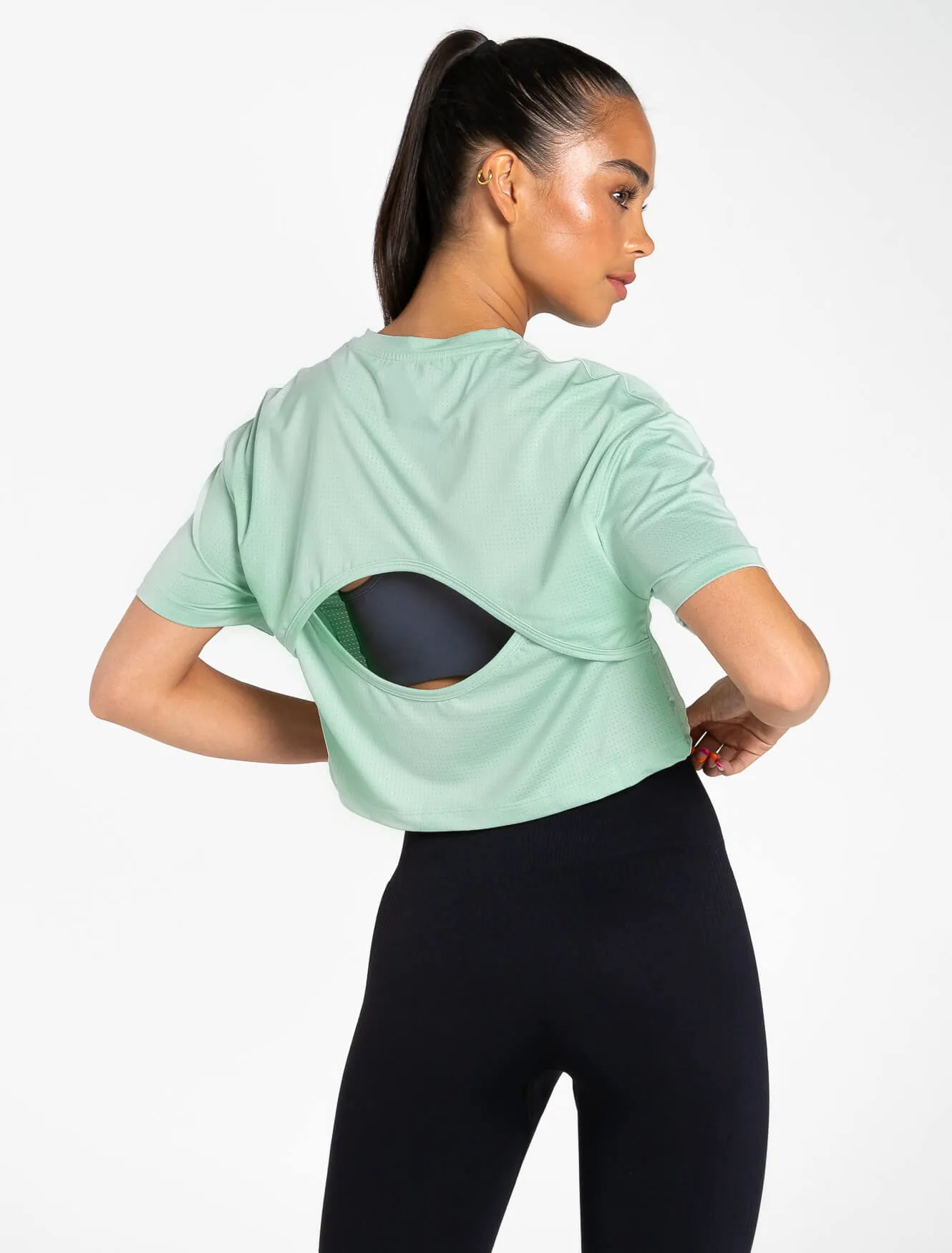 Breeze Crop T-Shirt - Mint Green