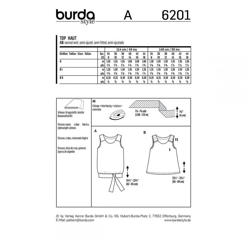 Burda Tops 6201