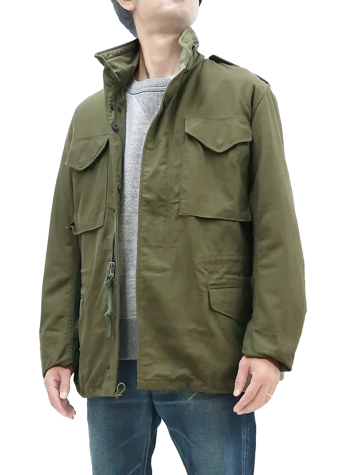 Buzz Rickson Jacket Men's M-65 Field Jacket 2nd Model M65 Military Field Coat BR11702 Olive Drab