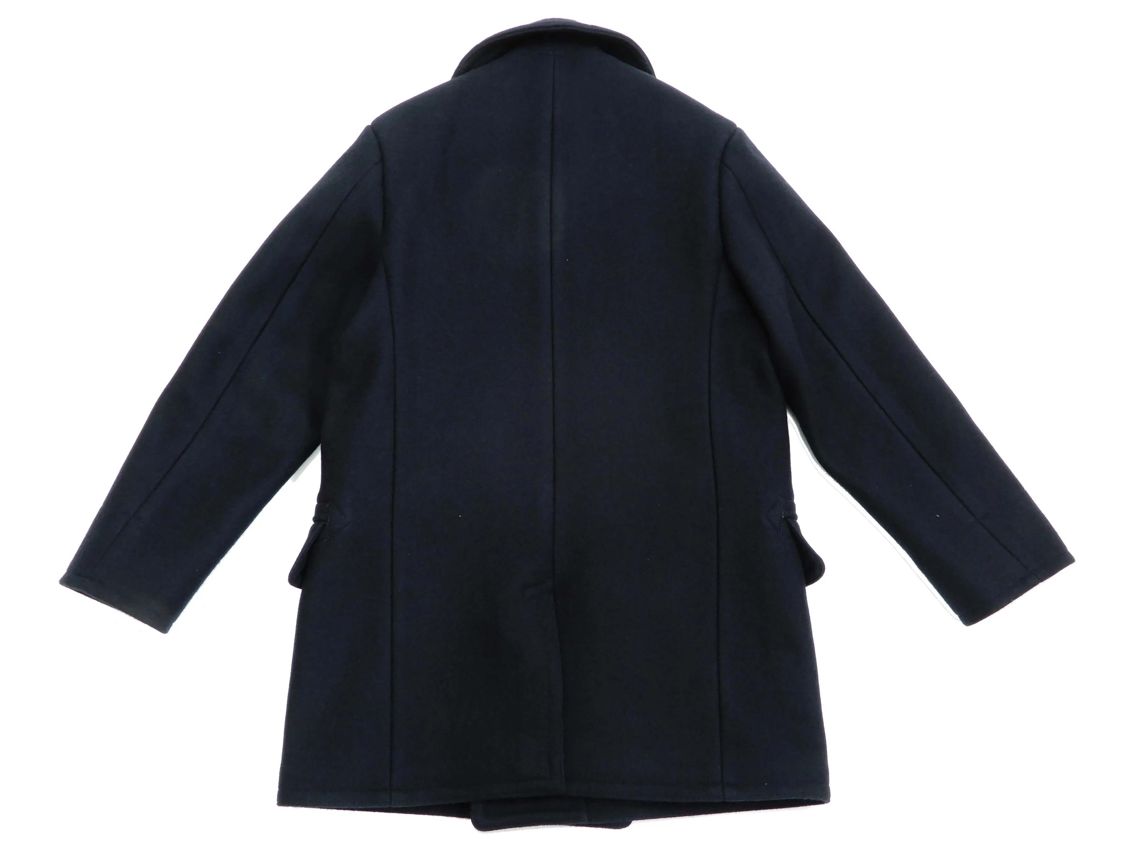 Buzz Rickson Pea Coat Men's U.S. Navy Wool Above-knee length Peacoat BR14146 Navy-Blue