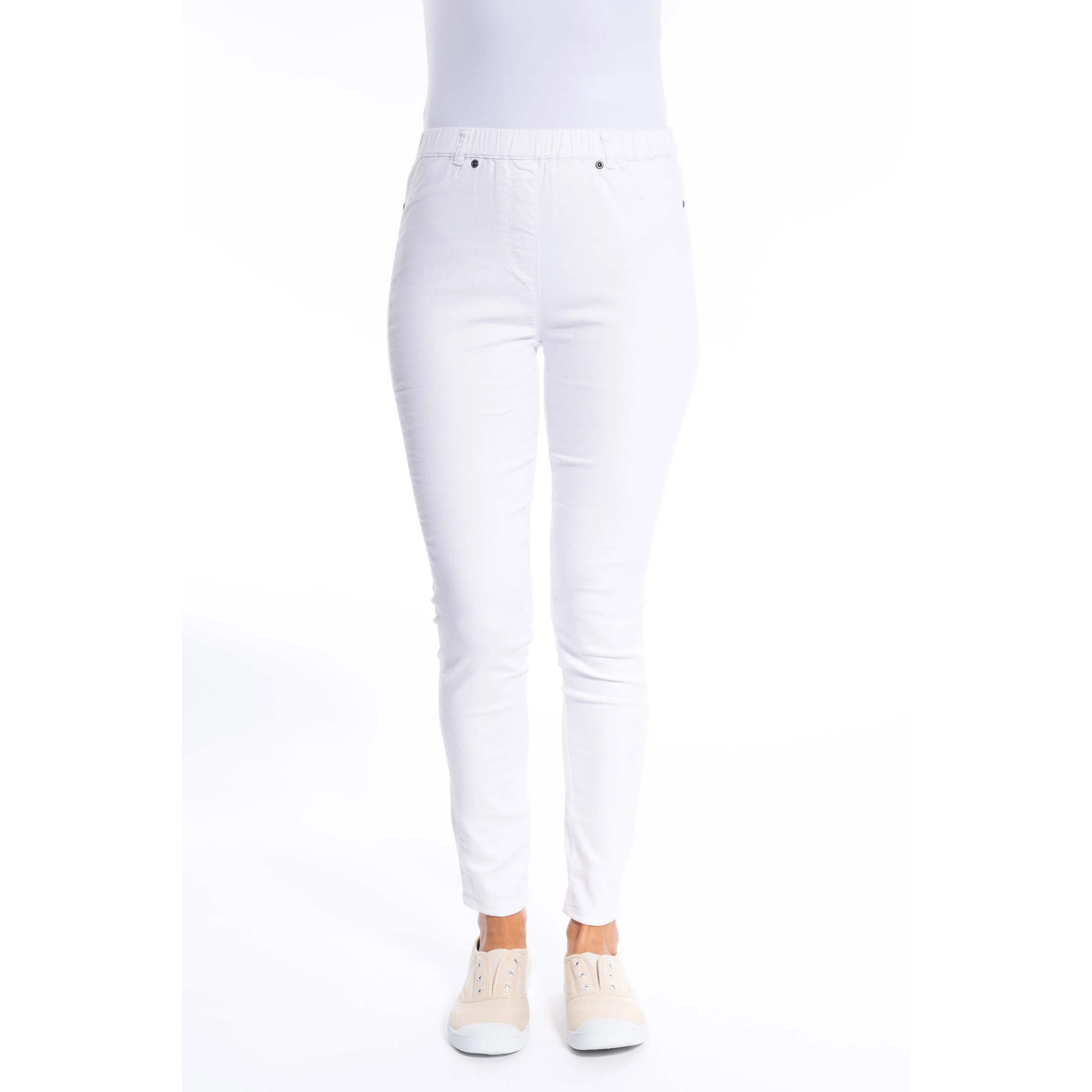 Classic Jeggings by Cafe Latte - White