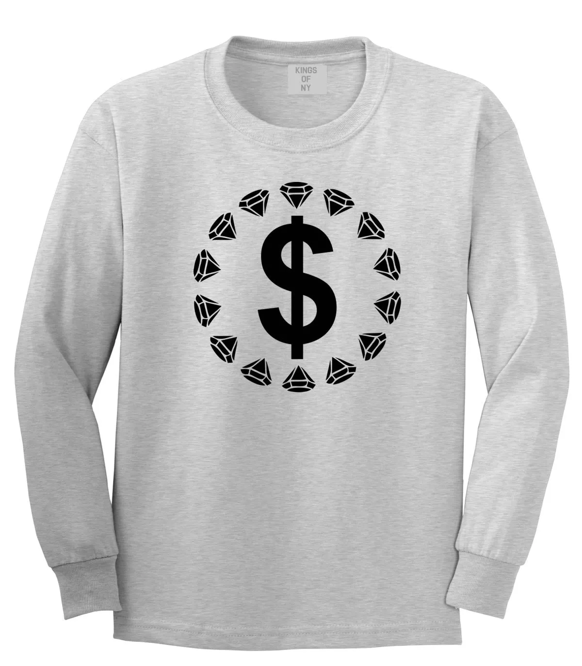 Diamonds Money Sign Logo Long Sleeve T-Shirt