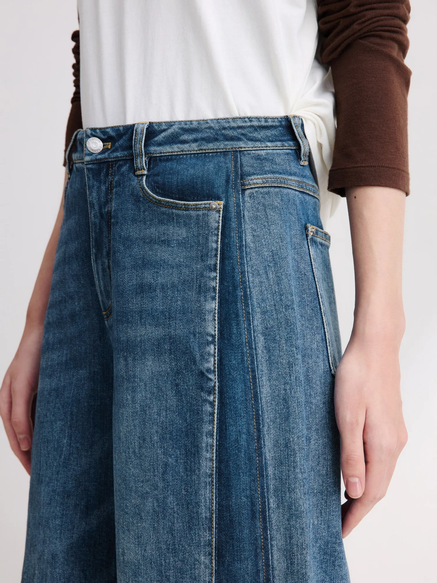 EP YAYING High-Waisted Wide-Leg Jeans