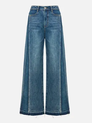 EP YAYING High-Waisted Wide-Leg Jeans