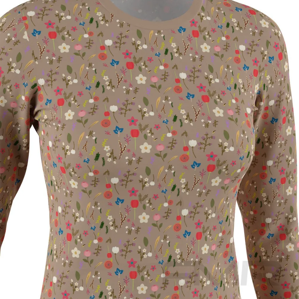 FMR Women's Floral Print Long Sleeve Performance Shirt