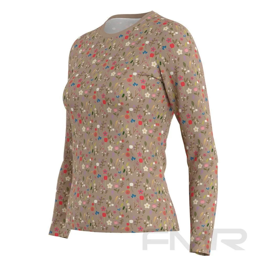 FMR Women's Floral Print Long Sleeve Performance Shirt