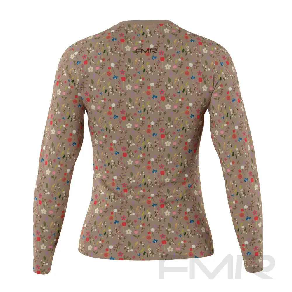 FMR Women's Floral Print Long Sleeve Performance Shirt