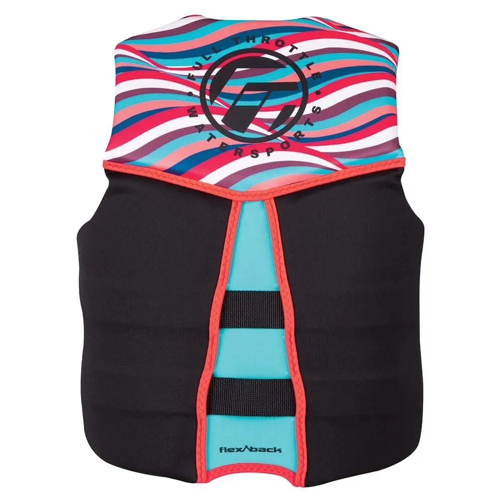 Full Throttle Womens Rapid-Dry Flex-Back Life Jacket - Womens L - Pink/Black