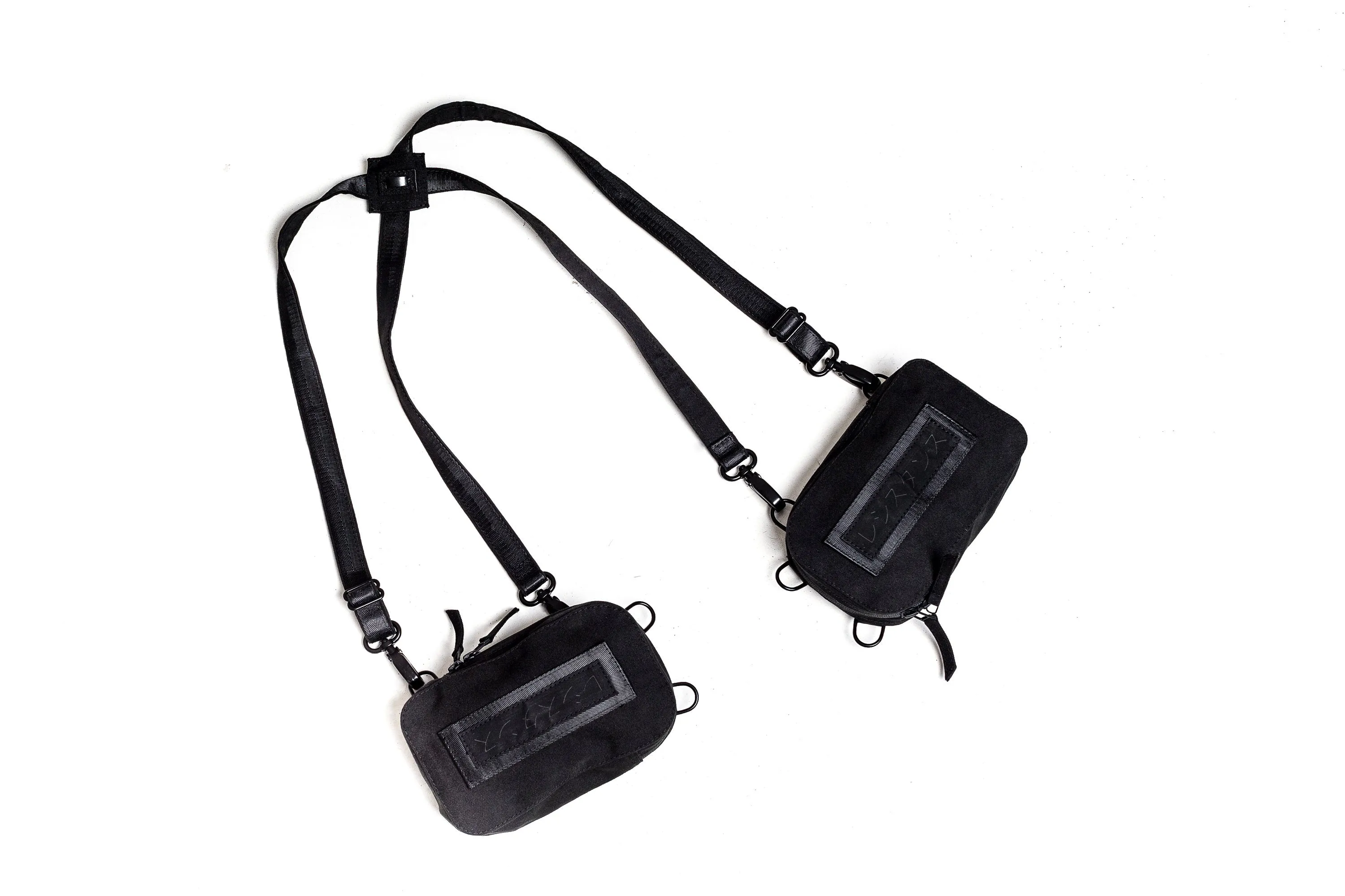 Future Resistance Black Canvas Tech Wear Convertible Shoulder Holsters