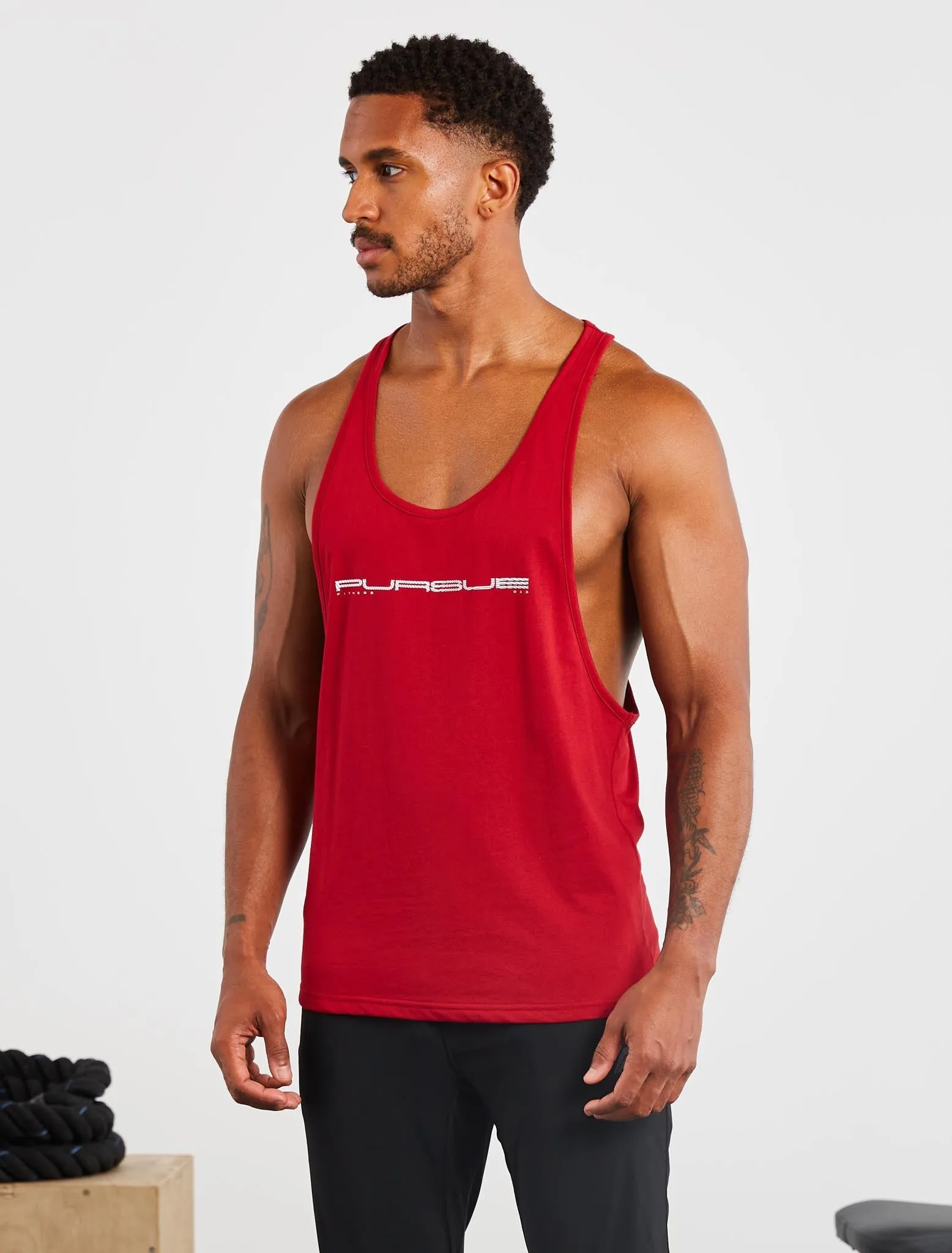 Graphic Stringer Vest - Maroon