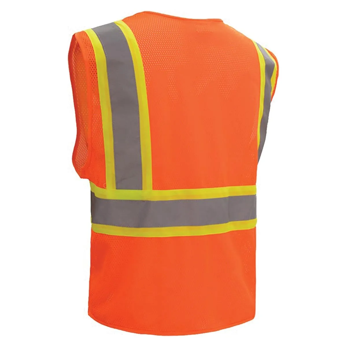 GSS Safety ANSI 2 Standard Two Tone Mesh Zipper Hi-Vis Safety Vest