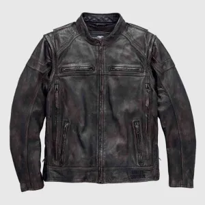 Harley Davidson Dauntless Convertible Leather Jacket