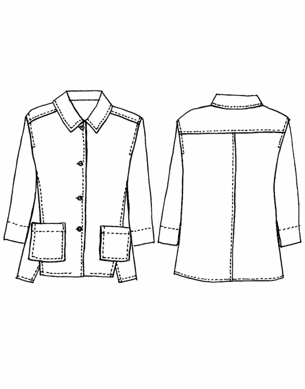 Harlow Shirt Jacket Sewing Pattern, Tessuti