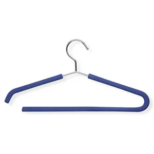 Honey-Can-Do HNGT01333 4-Pack Foam Coated Suit Hanger, Chrome/Blue, 4, Black