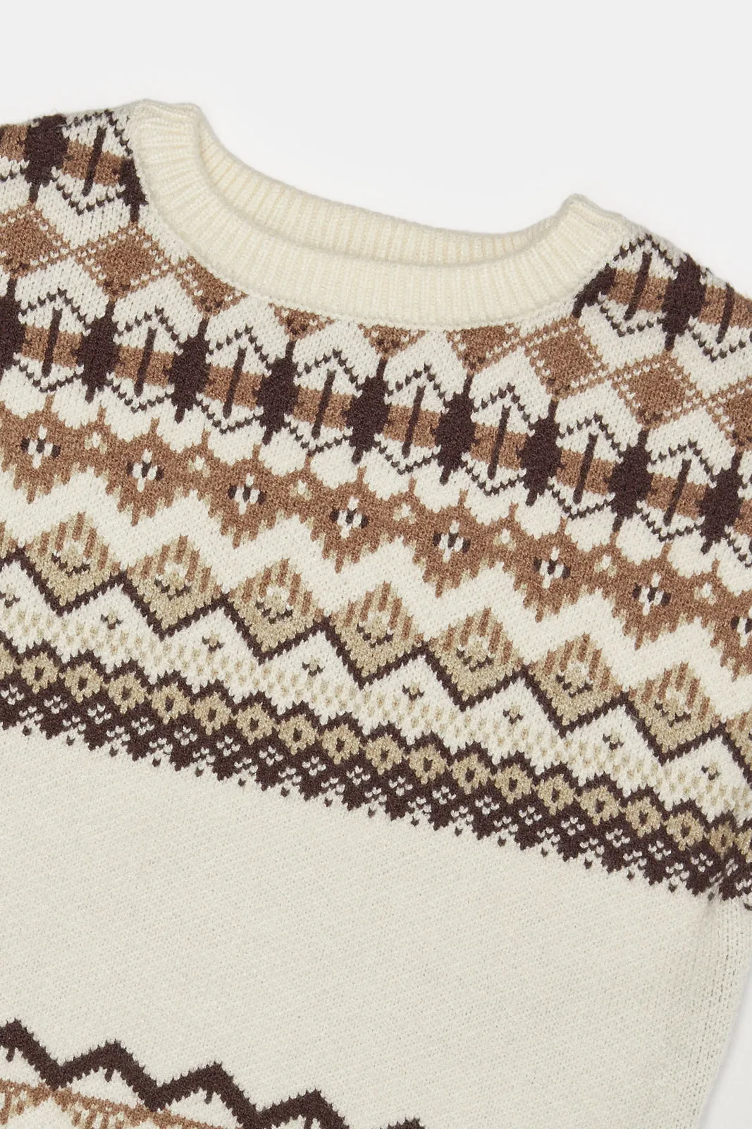 Infant Boys Cream Knitted Pullover