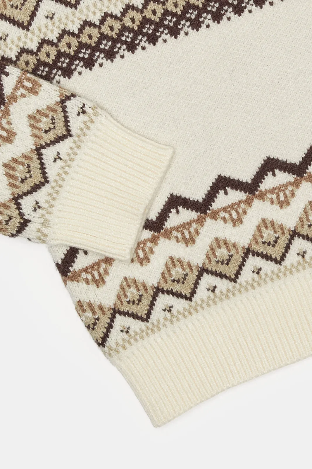 Infant Boys Cream Knitted Pullover