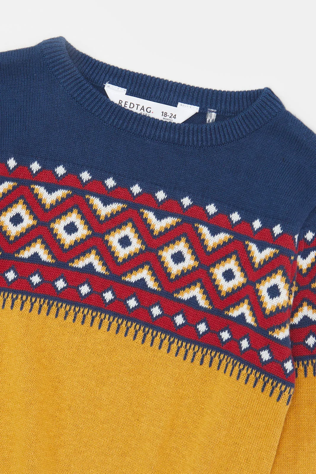 Infant Boys Mustard Knitted Pullover