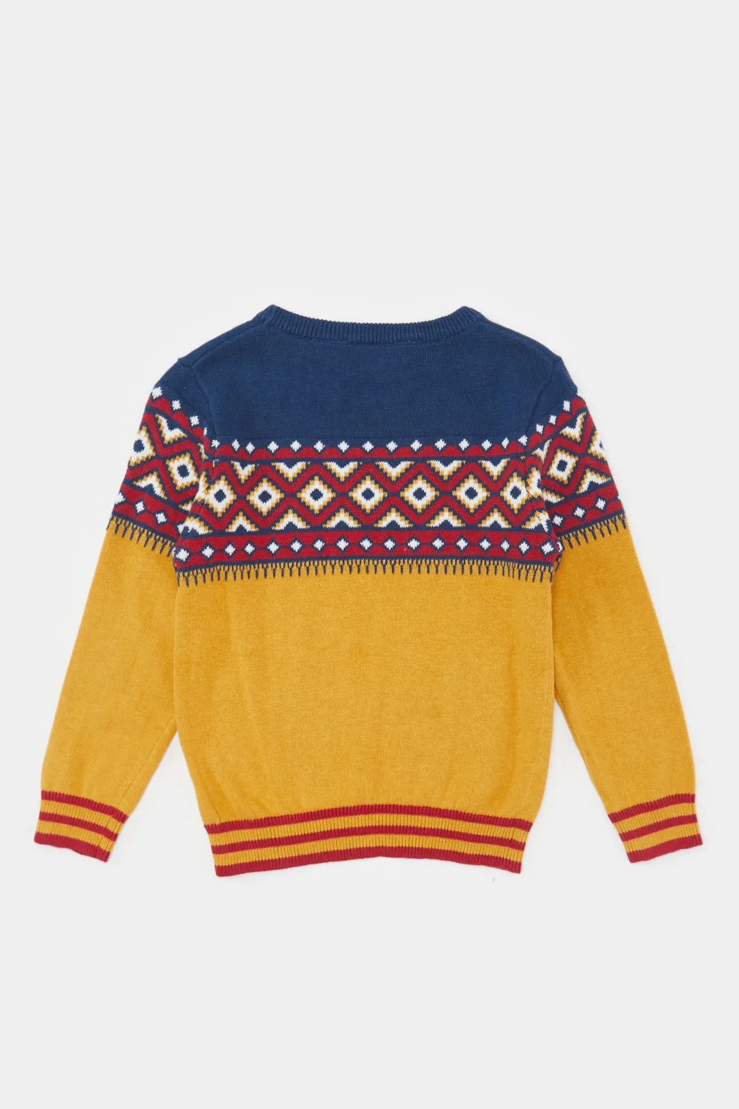 Infant Boys Mustard Knitted Pullover