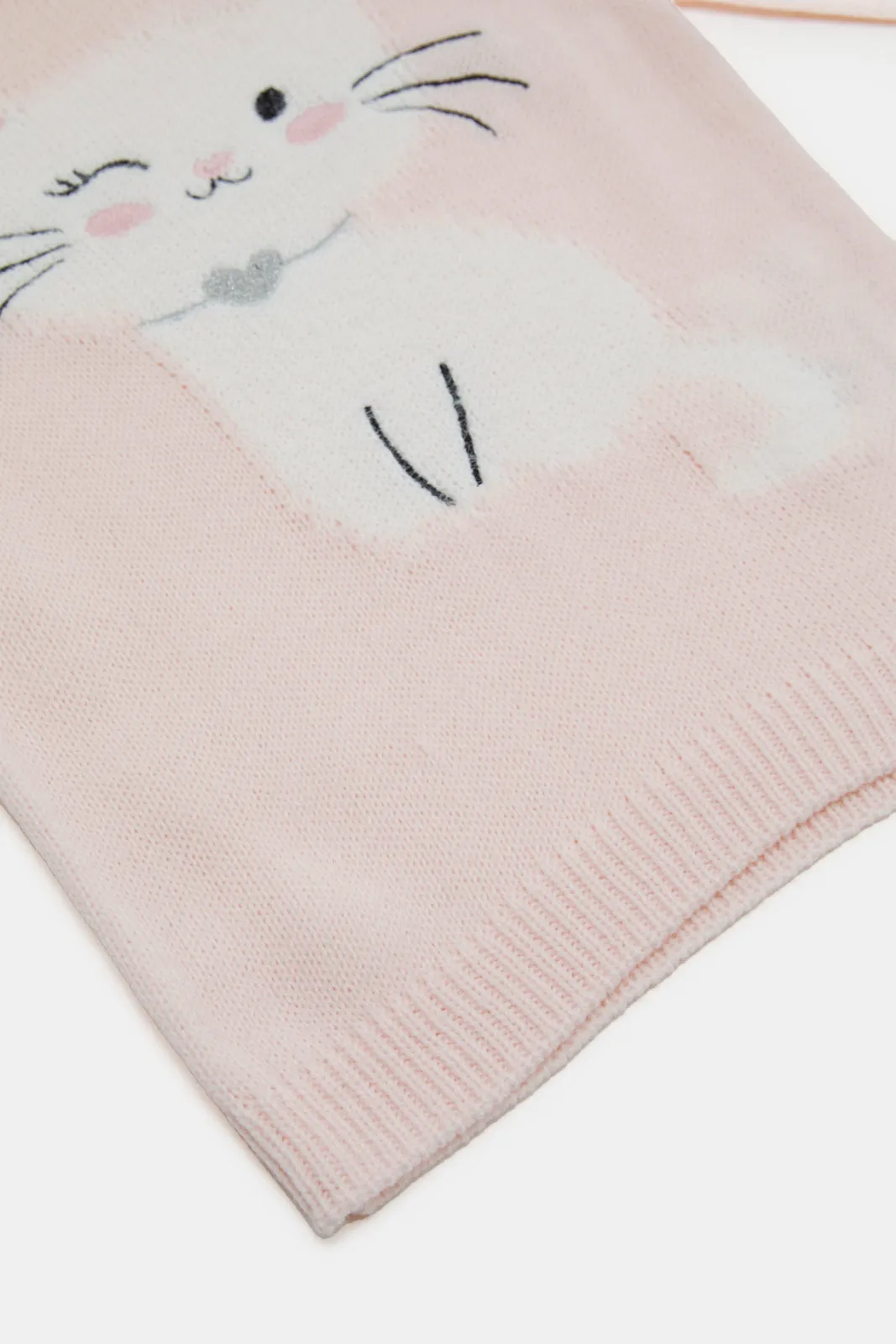 Infant Girls Pink Cat Artwork Pullover