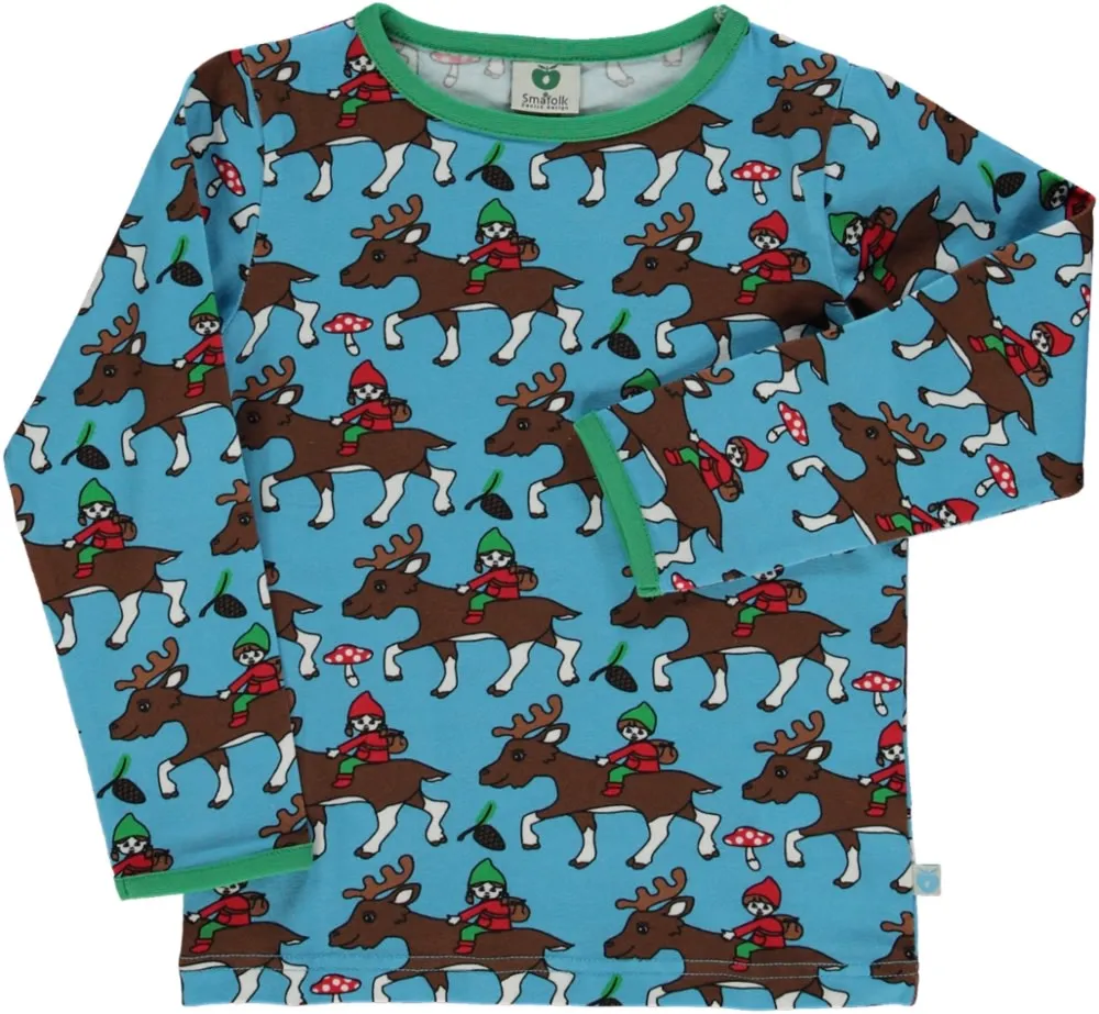 Long-sleeved top with reindeer