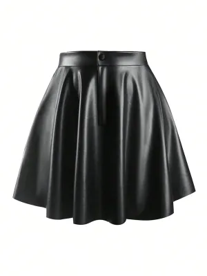 LUNE Plus Size Women Versatile Slimming A-Line Skirt