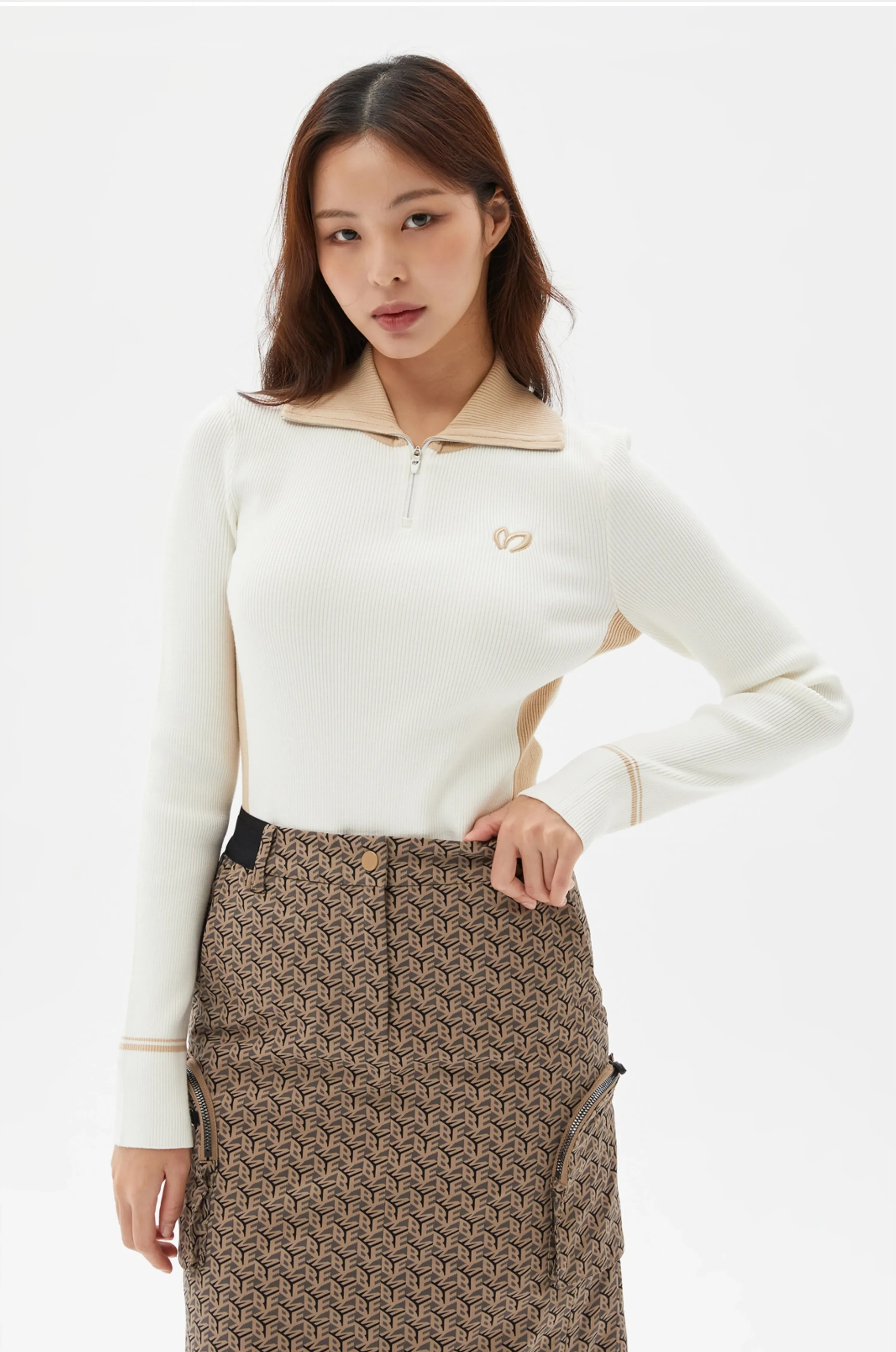 Master Bunny Edition Women Zip Top- White