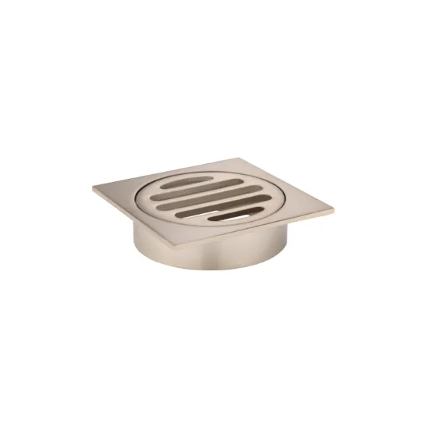 Meir Square Floor Grate Shower Drain 80mm Outlet - Champagne