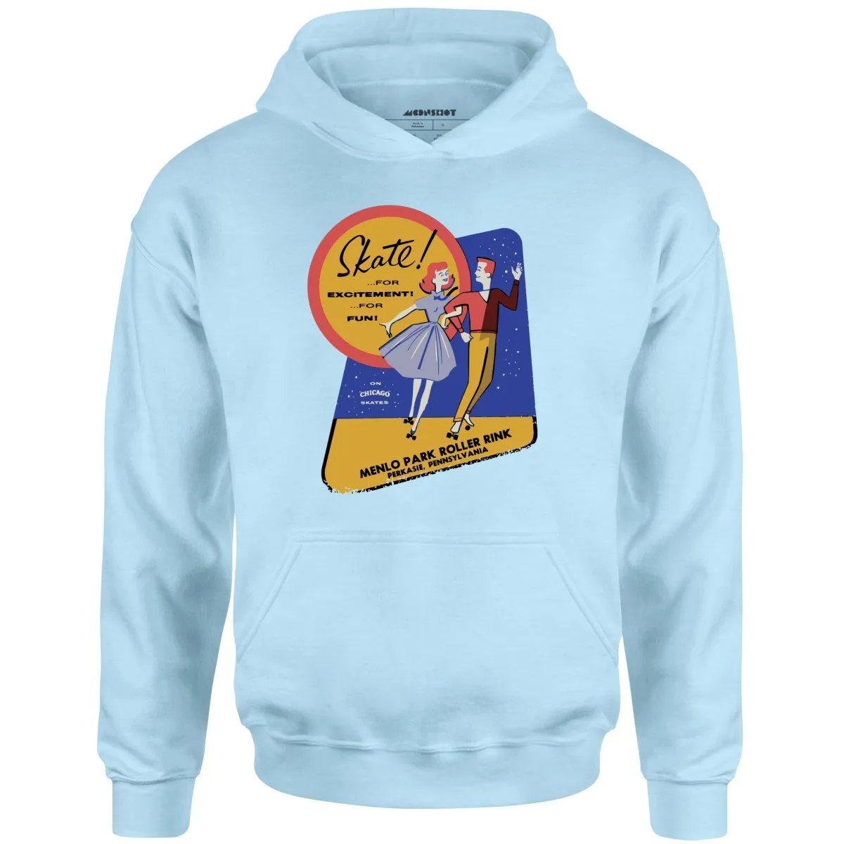 Menlo Park Roller Rink - Perkasie, PA - Vintage Roller Rink - Unisex Hoodie