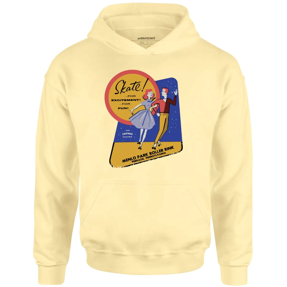 Menlo Park Roller Rink - Perkasie, PA - Vintage Roller Rink - Unisex Hoodie