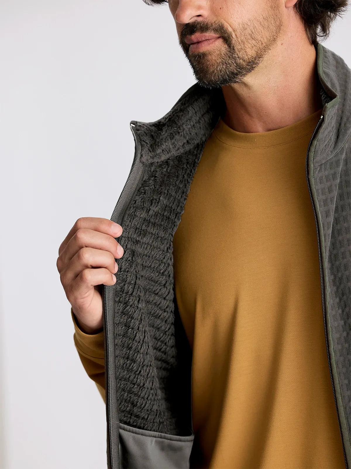 Men's Gridback Fleece Vest - Dark Olive