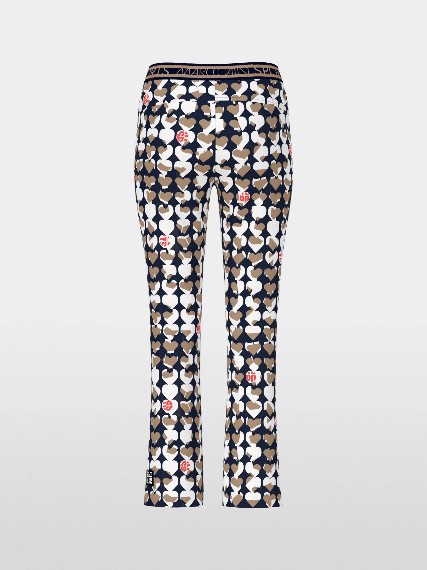 Navy Frederica Splitheart Print Scuba Pants