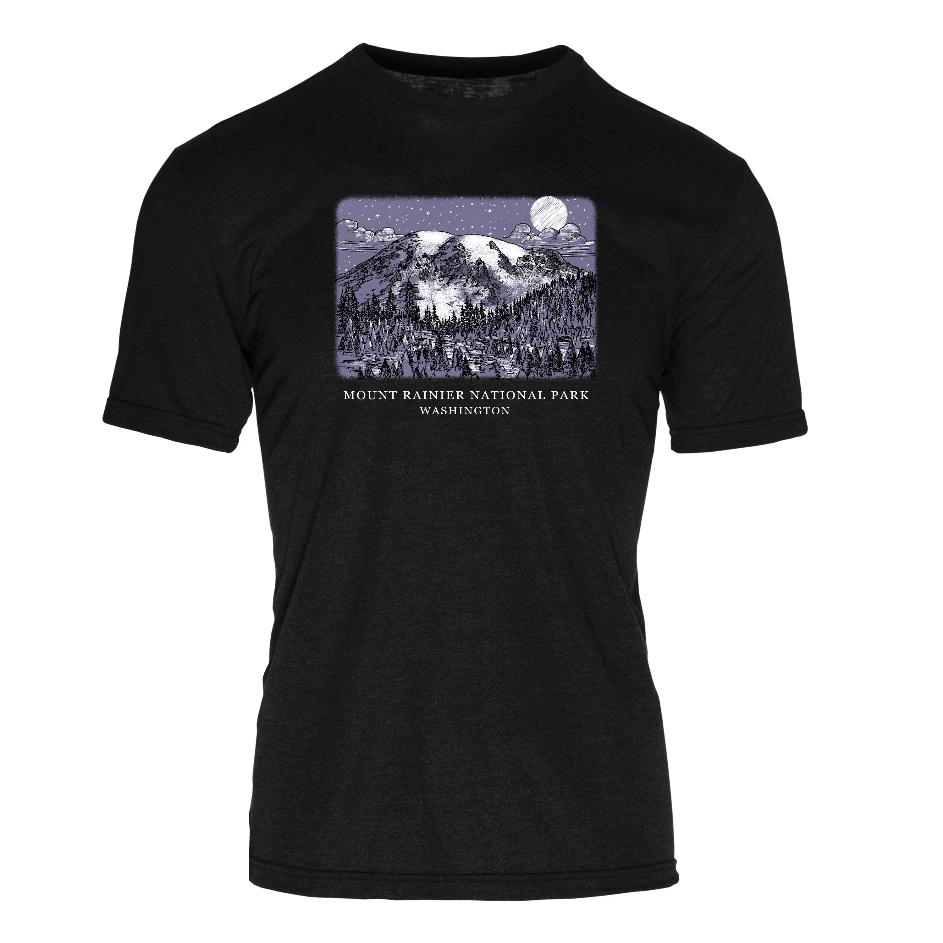 Night Sky Mount Rainier National Park REPREVE® Crew T-Shirt