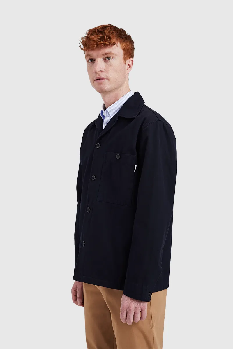 Norse Standard Twill Overshirt - Dark Navy