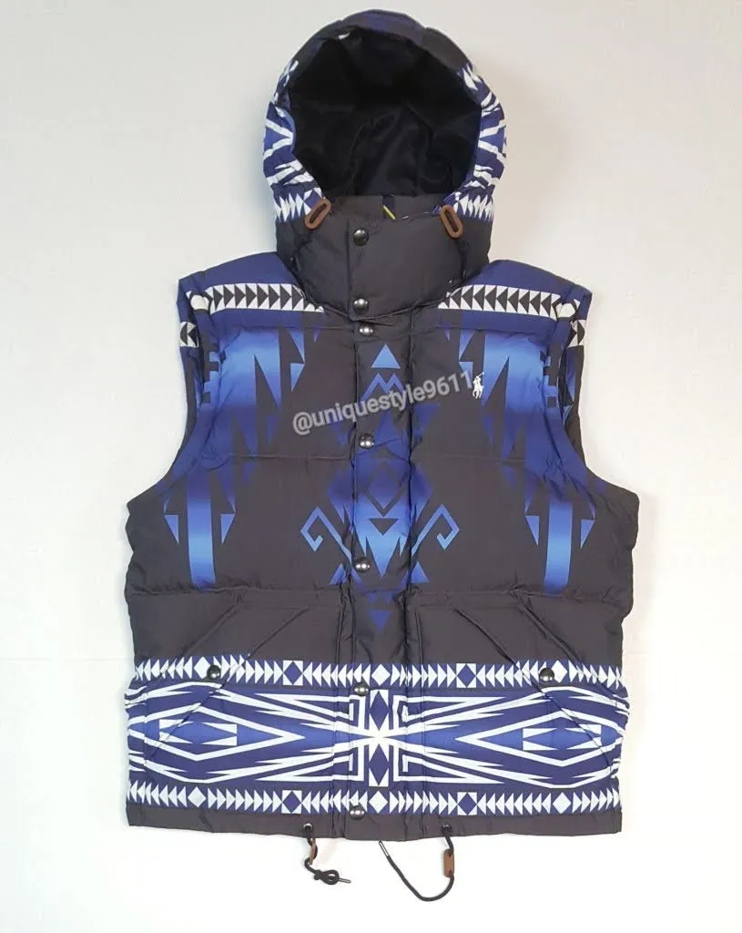 Nwt Polo Ralph Lauren Aztec Convertible Down Vest/Jacket