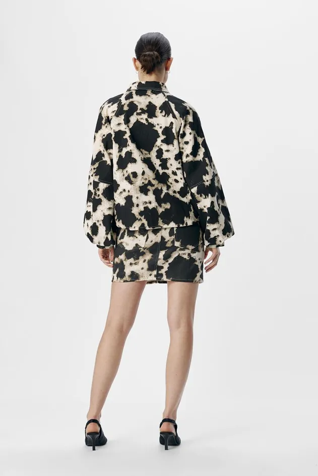 Object Montana Cow Print Short Skirt