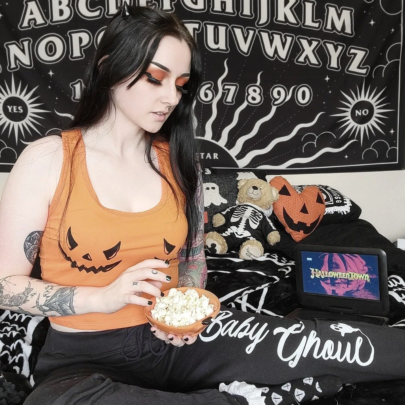 Pumpkin Cropped Tank Top