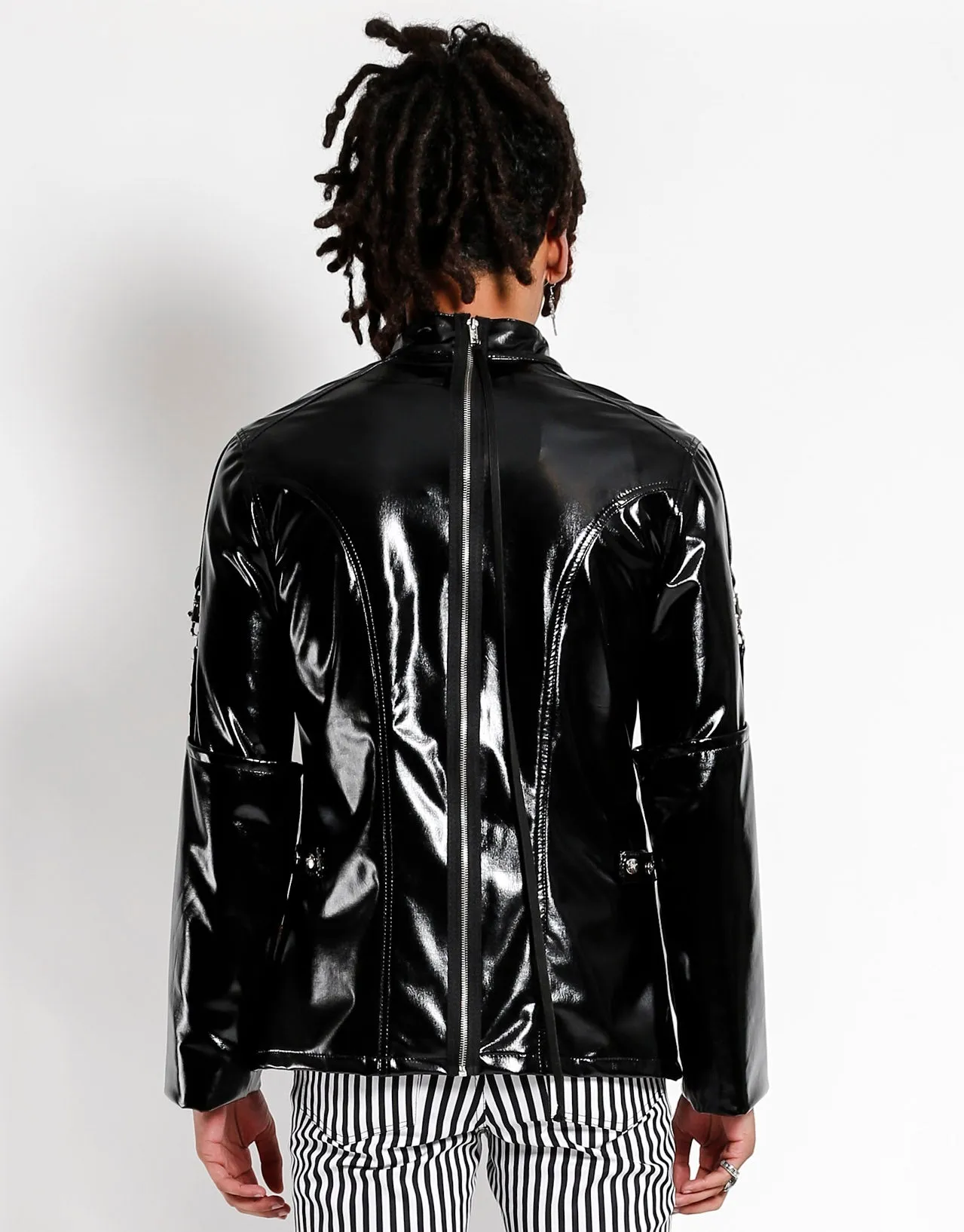 PVC VINYL BONDAGE LOCK JACKET