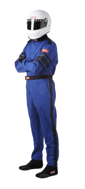 RaceQuip One Piece Single Layer Fire Suit - Blue - 2XL - 110027