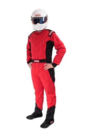 RaceQuip One Piece Single Layer Fire Suit - Red - Large - 130915