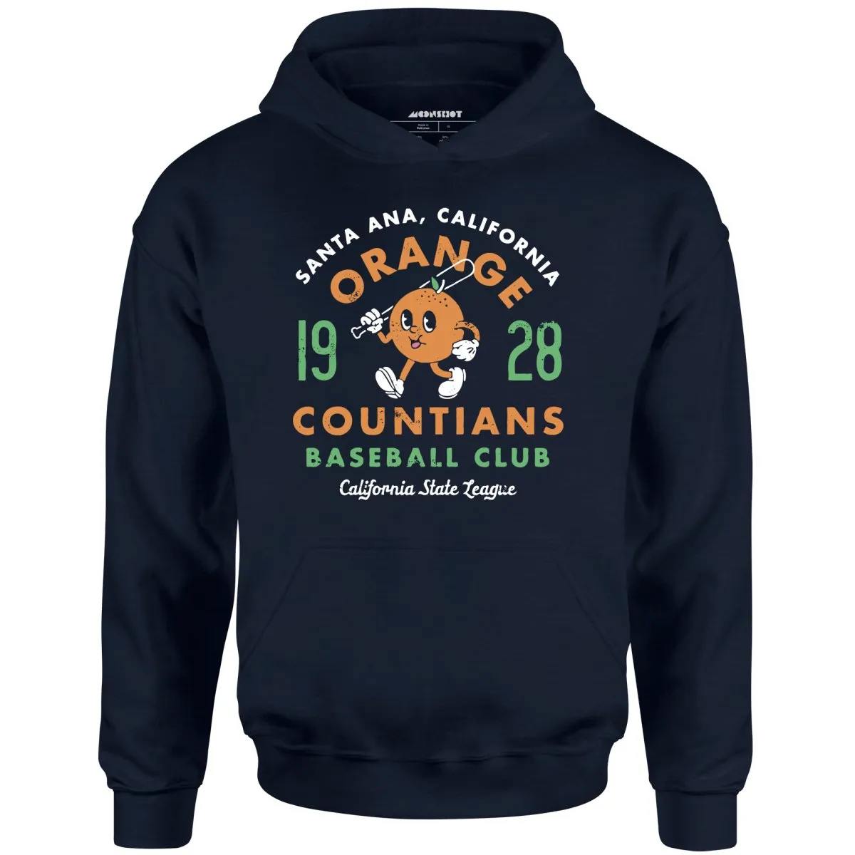 Santa Ana Orange Countians - California - Vintage Defunct Baseball Teams - Unisex Hoodie