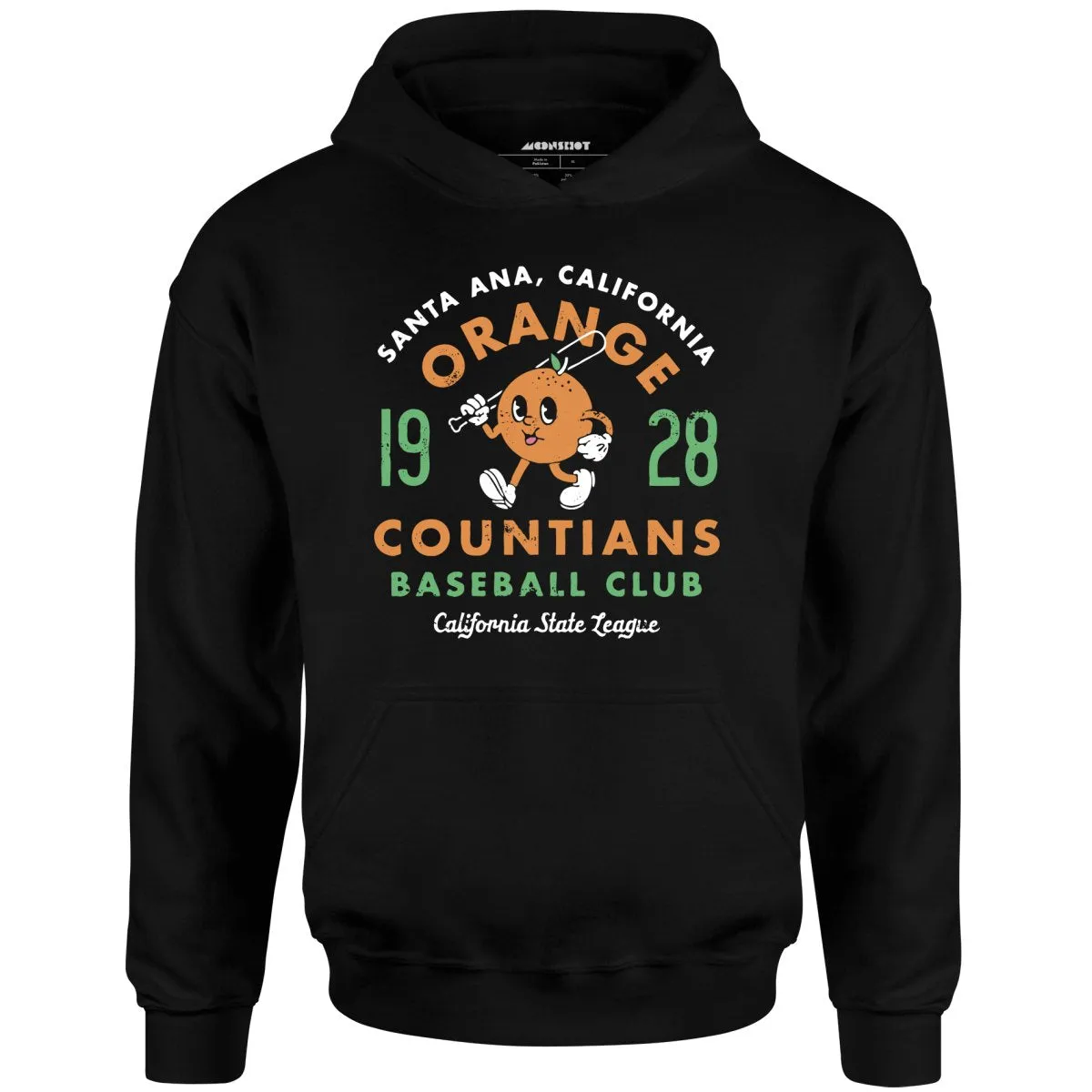 Santa Ana Orange Countians - California - Vintage Defunct Baseball Teams - Unisex Hoodie